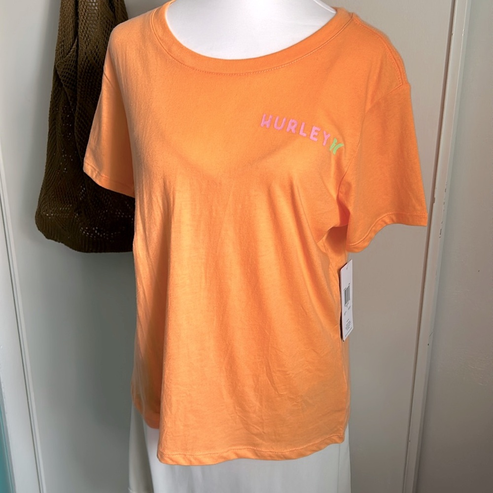 New Hurley Juniors Back to School Graphic “Smile More” Casual Short Sleeve Tee